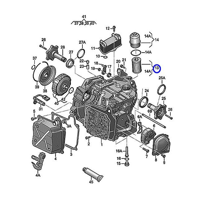 DSGオイルフィルター フォルクスワーゲン シャラン 7N 6速DSG(デュアルクラッチ)AT車 02E305051C VW SHARAN | フォルクスワーゲン | 01