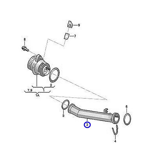フォルクスワーゲン（Volkswagen） ウォーターホース ウォーターパイプ