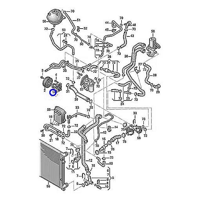 ウォーターポンプ フォルクスワーゲン ゴルフ5 1KBAG 1KBLP ガスケット付 GOLF5｜hujitashokai｜02