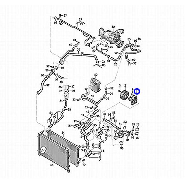ウォーターポンプ フォルクスワーゲン ゴルフ5 1KCAX ガスケット付 GOLF5 | フォルクスワーゲン | 01