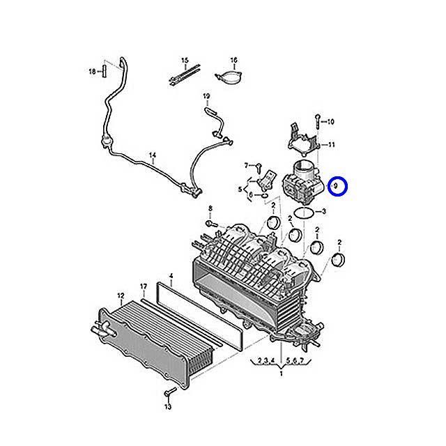 動作・耐久検証済み製品 スロットルボディ アウディ A1 8XCPT 8XCZE スロットルアクチュエーター スロットルバルブ | Audi | 01