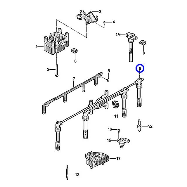 プラグコードセット プラグコード フォルクスワーゲン ポロ 6RCBZ 6RCBZW イグニッションプラグコード VW POLO | フォルクスワーゲン | 01