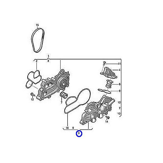 純正 サーモスタット ハウジング アウディ Q3 8UCCZF 8UCHP 8UCPSF 8UCULB 8UCULC 8UCZD | Audi | 01