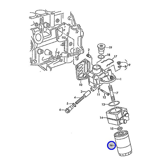 エンジン オイルフィルター フォルクスワーゲン ボーラ 1JAPK 1JAZJ BORA オイルエレメント | フォルクスワーゲン | 01
