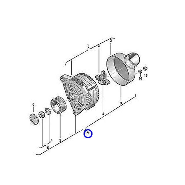 オルタネーター 140A フォルクスワーゲン ジェッタ 1KAXX 1KBLG 1KBLX 1KCAV JETTA ダイナモ | フォルクスワーゲン | 01