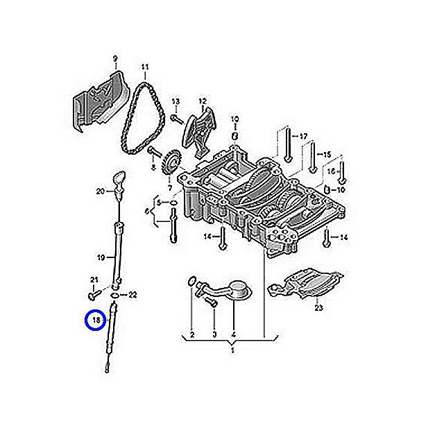 オイルレベルゲージ ガイドチューブ フォルクスワーゲン ゴルフ4 1JAEH 1JAGU 1JAPK 1JAUM 1JAZJ 1JBFQ GOLF4 | フォルクスワーゲン | 01