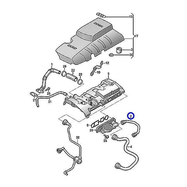 フォルクスワーゲン ブローバイホース シロッコ 13CDL ブリーザー