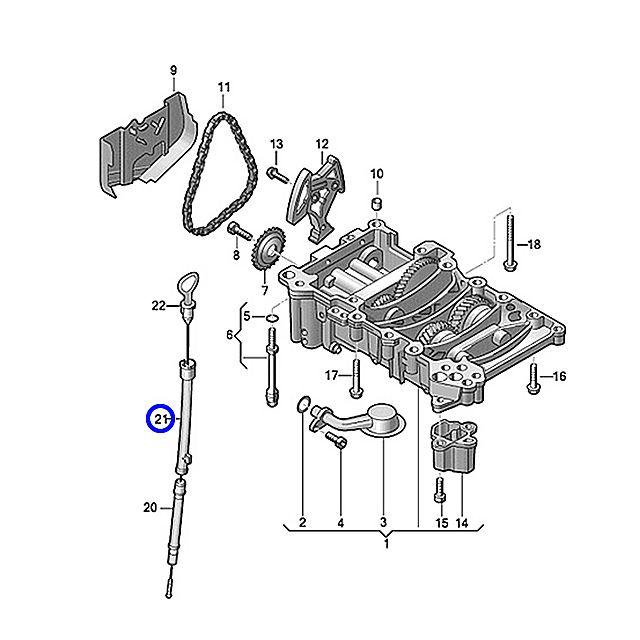 オイルレベルゲージガイドパイプ フォルクスワーゲン ボーラ 1JAZJ 06F103663 エンジンオイルディップスティック BORA | フォルクスワーゲン | 01