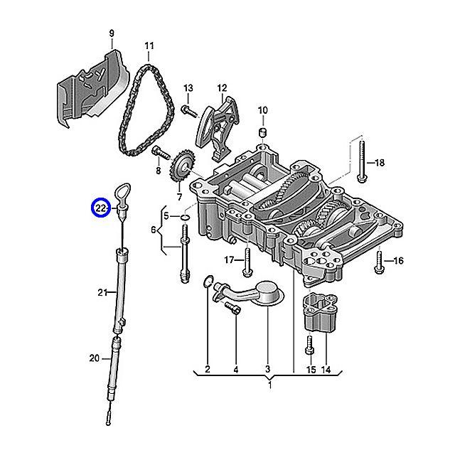 エンジンオイルレベルゲージ フォルクスワーゲン ボーラ 1JAZJ 06F115611A ディップスティック BORA | フォルクスワーゲン | 01