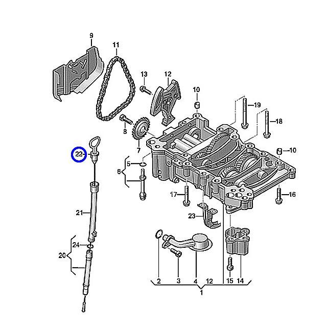 フォルクスワーゲン（Volkswagen） エンジンオイル レベルゲージ