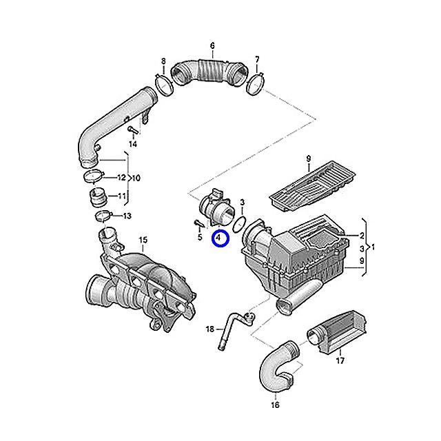フォルクスワーゲン（Volkswagen） エアマスセンサー ゴルフ6 1KCCZ