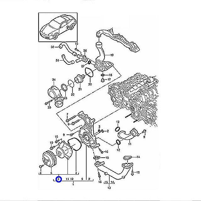 PORSCHE（ポルシェ） ウォーターポンプ ボクスター 987 BOXSTER : 藤田