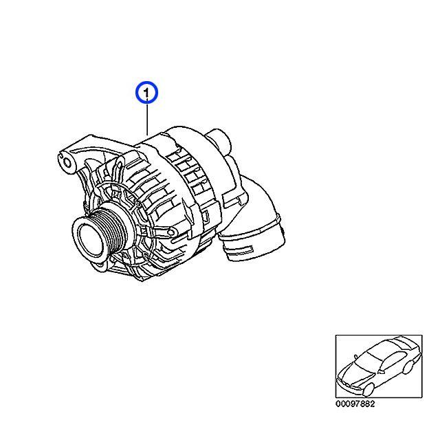 BMW オルタネーター 14V 120A BMW 3シリーズ E46 320Ci 320i 325Ci