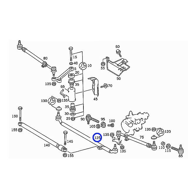 センターロッド メルセデスベンツ SLクラス R129 500SL SL320 SL500 SL600 ドラッグリンク｜hujitashokai｜02