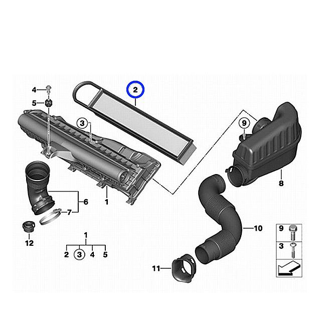 MINI（ミニ） エアフィルター R55 R56 R57 R58 R59 R60 クーパー ワン 