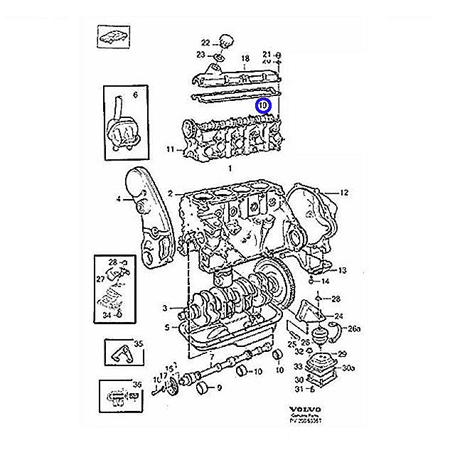 ボルボ（VOLVO） タペットカバー ガスケット 240 740 760 780 940