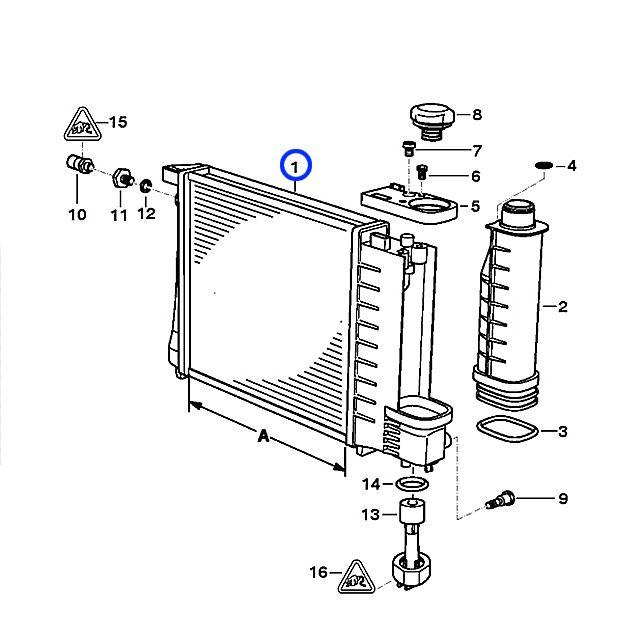 ラジエター 3シリーズ M3 E30 BMW 3層 アルミ製 ラジエーター