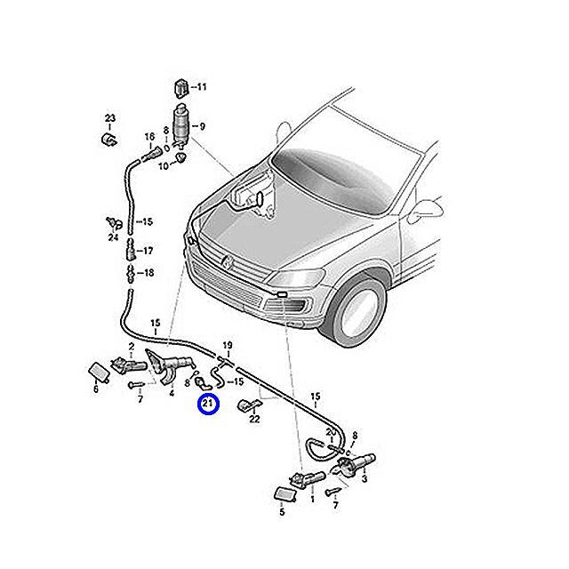 フォルクスワーゲン（Volkswagen） ウォッシャーホース コネクター