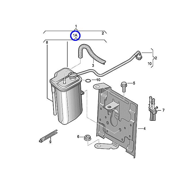 フォルクスワーゲン（Volkswagen） チャコールキャニスタータンク ザ
