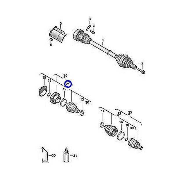 Audi（アウディ） ドライブシャフト ブーツ フロント インナー 左右