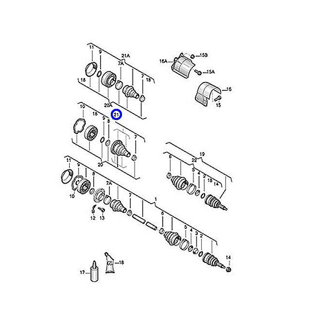 フォルクスワーゲン ドライブシャフトブーツ インナー 左右共通