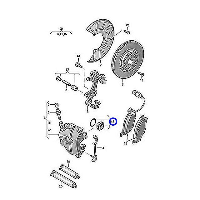 フォルクスワーゲン（Volkswagen） ブレーキキャリパー リペア シール