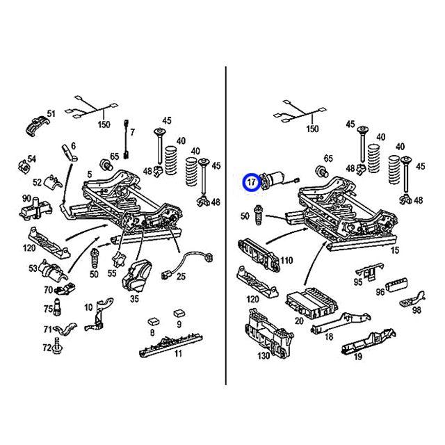 Mercedes-Benz 純正 パワーシートモーター メルセデスベンツ
