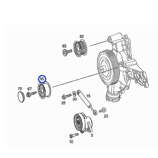アイドラープーリー アイドルプーリー メルセデスベンツ Cクラス W203 C230 C280 M272 V6エンジン | Mercedes-Benz | 01