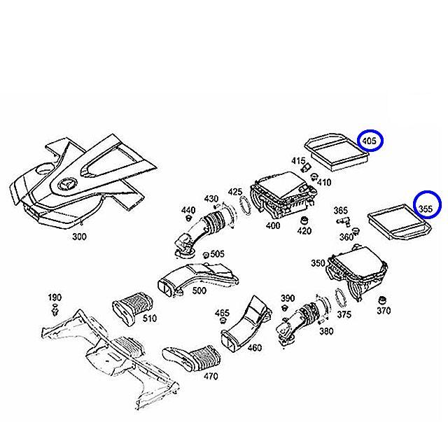 純正m276エンジン用エアフィルター➕オイルフィルター Mercedes-Benz（メルセデス・ベンツ） エアフィルター エアクリーナー