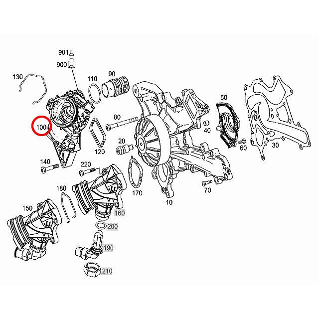 Mercedes-Benz（メルセデス・ベンツ） サーモスタット Cクラス A205 C205 S205 W205 C43 205064 ...