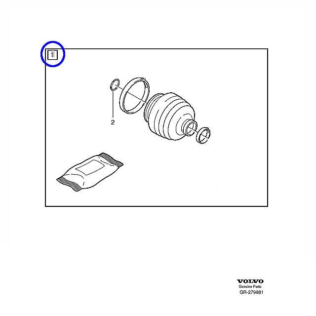 ボルボ ドライブシャフトブーツ インナー 左右共通(片側) C70 S70 V70