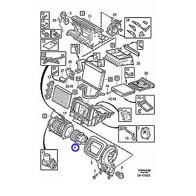 ボルボ（VOLVO） エアコン ブロアモーター S80 V70 XC60 XC70 右