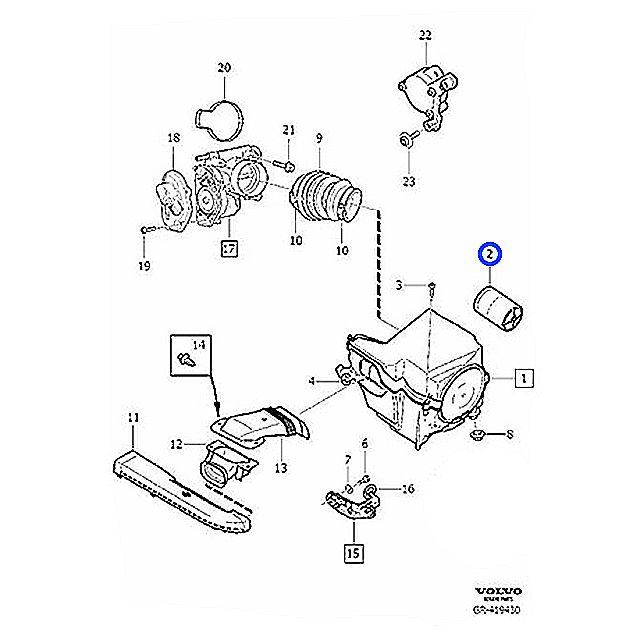 ボルボ（VOLVO） エアフィルター エアクリーナー C30 S40 V40 V50