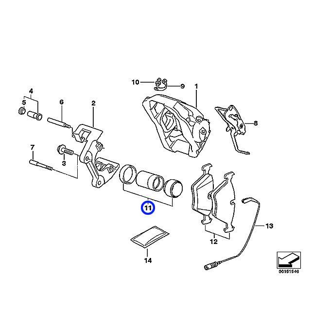 BMW ブレーキキャリパー リペア シールキット フロント 左右共通 片側