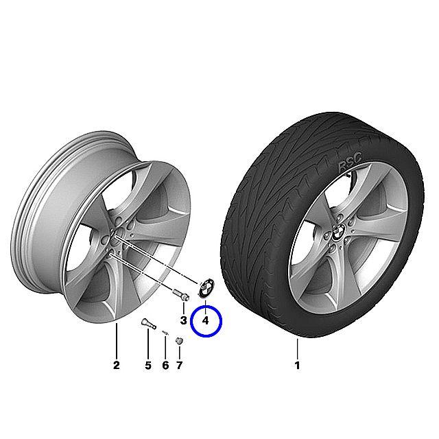 BMW 純正 ホイールセンターキャップ 68.5mm 1個 3シリーズ E46