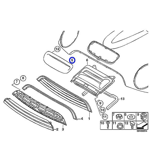 MINI（ミニ） 純正 ボンネットエアーダクト(未塗装品) R52 R53