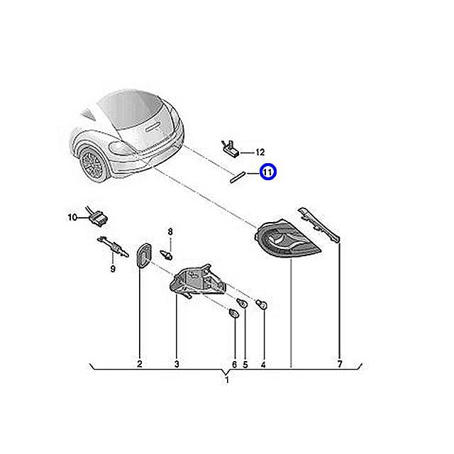 純正 ハイマウントストップランプ フォルクスワーゲン ザ・ビートル 16CBZ 16CBZK 16CPL THE BEETLE｜hujitashokai｜02