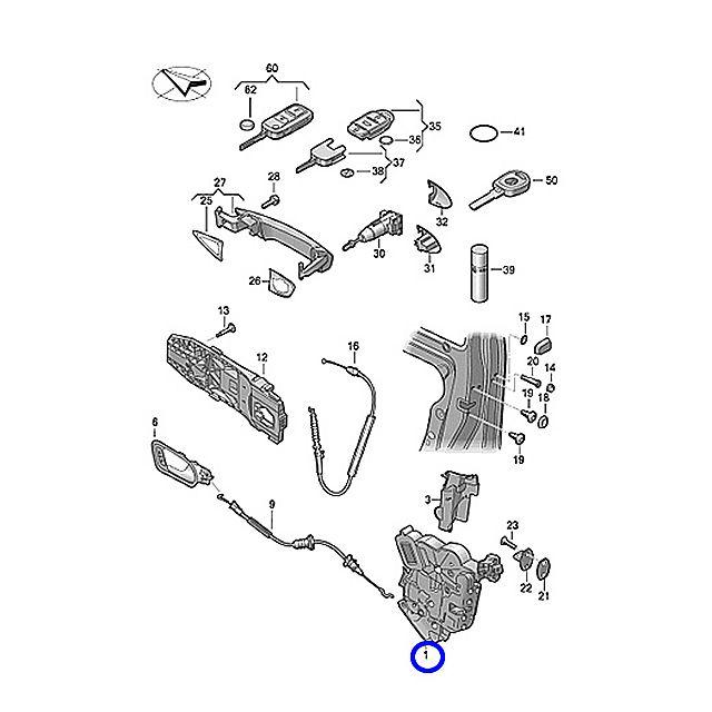 フォルクスワーゲン 純正 ドアロック アクチュエーター フロント