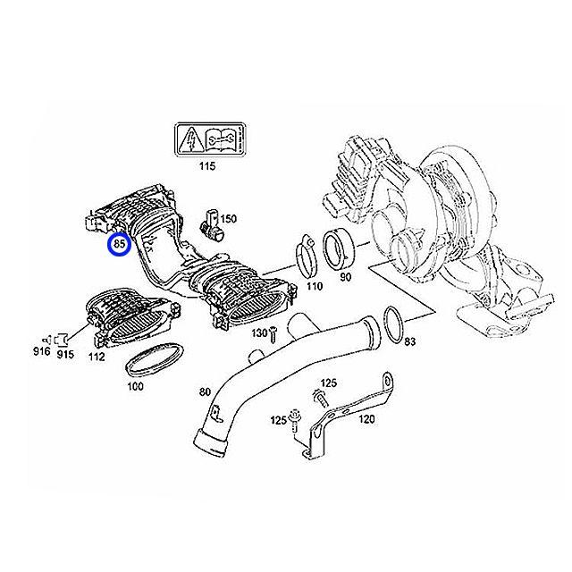 Mercedes-Benz インテークエアダクトASSY エアマスセンサー 付 