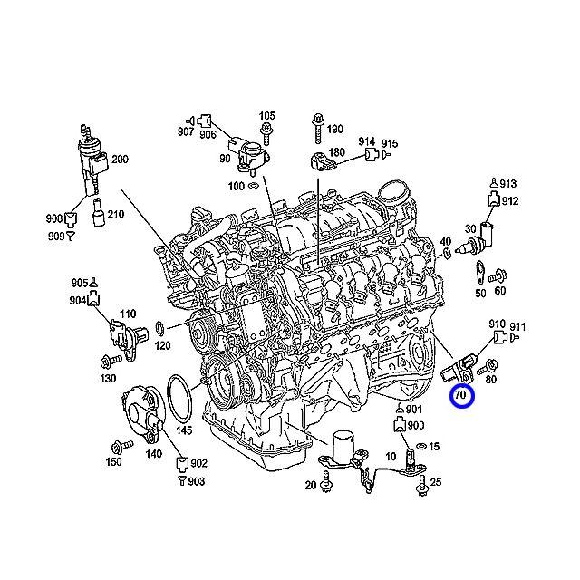 メルセデスベンツ Gクラス V6 V8用クランクポジションセンサー　ボッシュ新品 Mercedes-Benz（メルセデス・ベンツ） クランク角センサー Gクラス