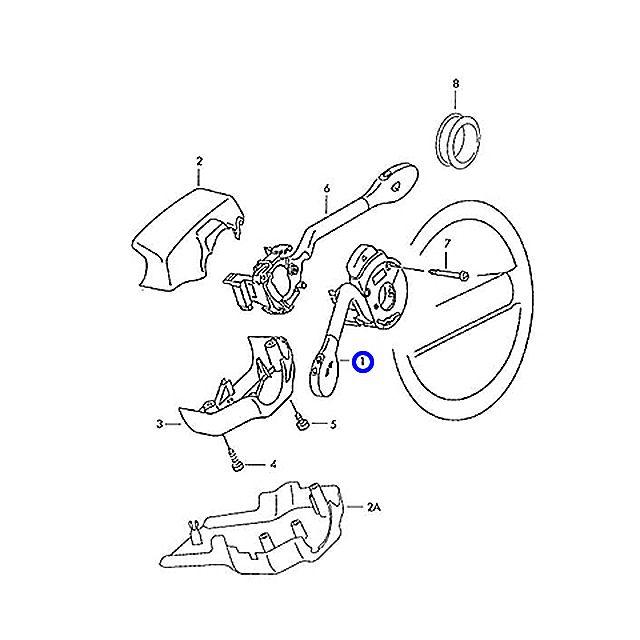 フォルクスワーゲン（Volkswagen） ウインカーレバー ASSY ポロ(6N