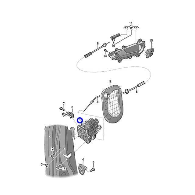 純正 ドアロック アクチュエーター フロント 左側 アウディ Q7(07y-15y) 4LBARS 4LBHKS 4LCJTS 右ハンドル車用｜hujitashokai｜02