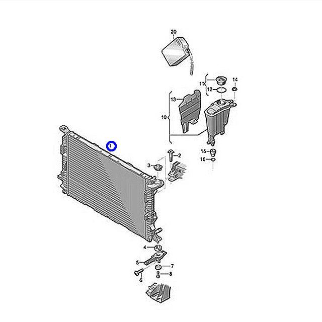 新品　アウディA5ラジエーター 8W0121251AK Amazon.com: RAREELECTRICAL New Radiator Compatible With Audi