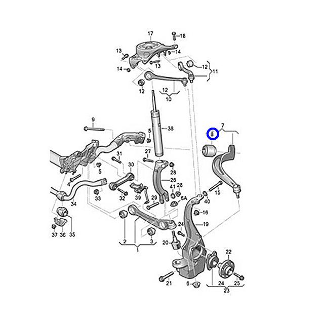ストラットアーム ブッシュ フロント 左右共通(1個) アウディ Q5 8RCALF 8RCDNF 8RCHJF 8RCNCF 8RCTVF | Audi | 01