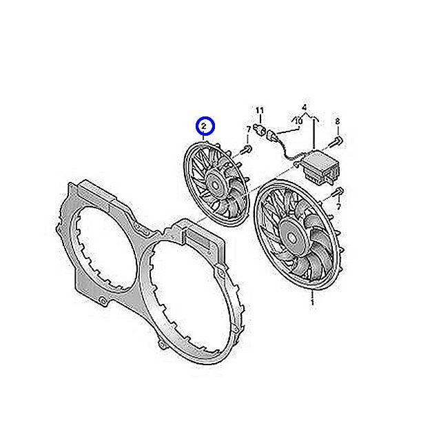 Audi 純正 ラジエター 電動ファンモーター アウディ A6 S6 RS6