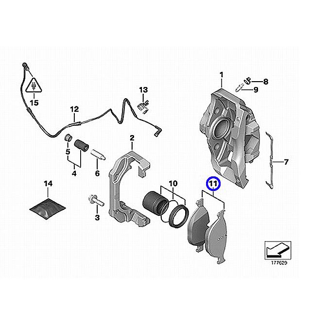 ブレーキパッド フロント 左右セット BMW 5シリーズ F10 F11 523d 528i 535i Hybrid5 FR30 FR35 FZ35 XG28 MU30 MU35 MX20 XL28 ディスクパッド | BMW | 01