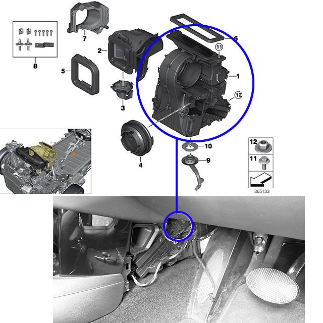 BMW MINI ミキシングフラップシャフト折れ修理キット右側用 Ver.2 BMW MINI ミキシングフラップ ストップポジション対策キット