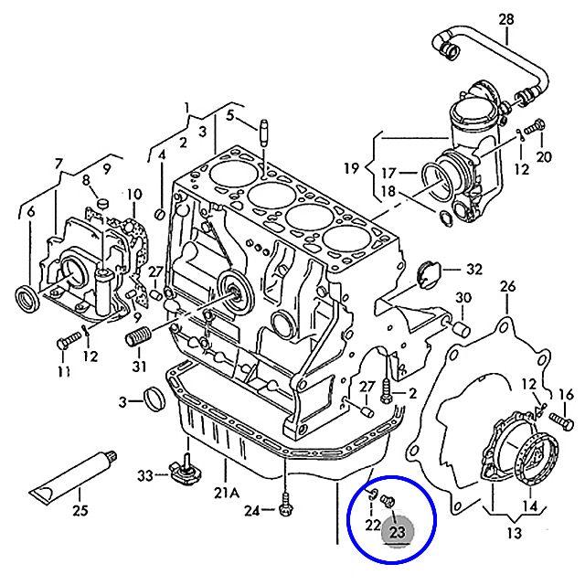 フォルクスワーゲン（Volkswagen） エンジンオイルパン用 ドレンボルト