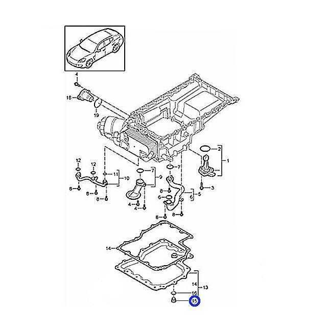 PORSCHE（ポルシェ） エンジンオイルパン用 ドレンボルト ケイマン 987