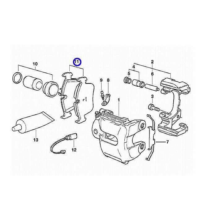 ブレーキパッド フロント 左右セット BMW 3シリーズ E46 325i 330Ci 330i 330xi AV25 AV30 ディスクパッドの画像